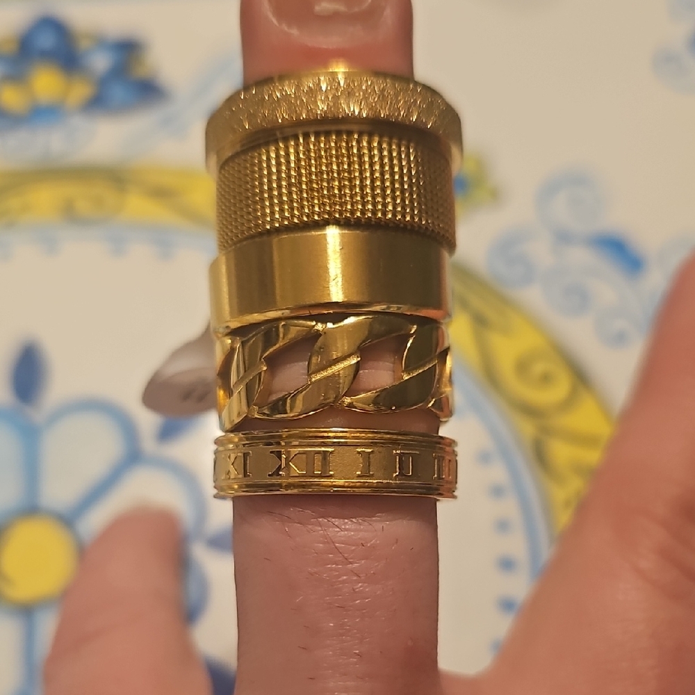 Gold Tone Ring Set
